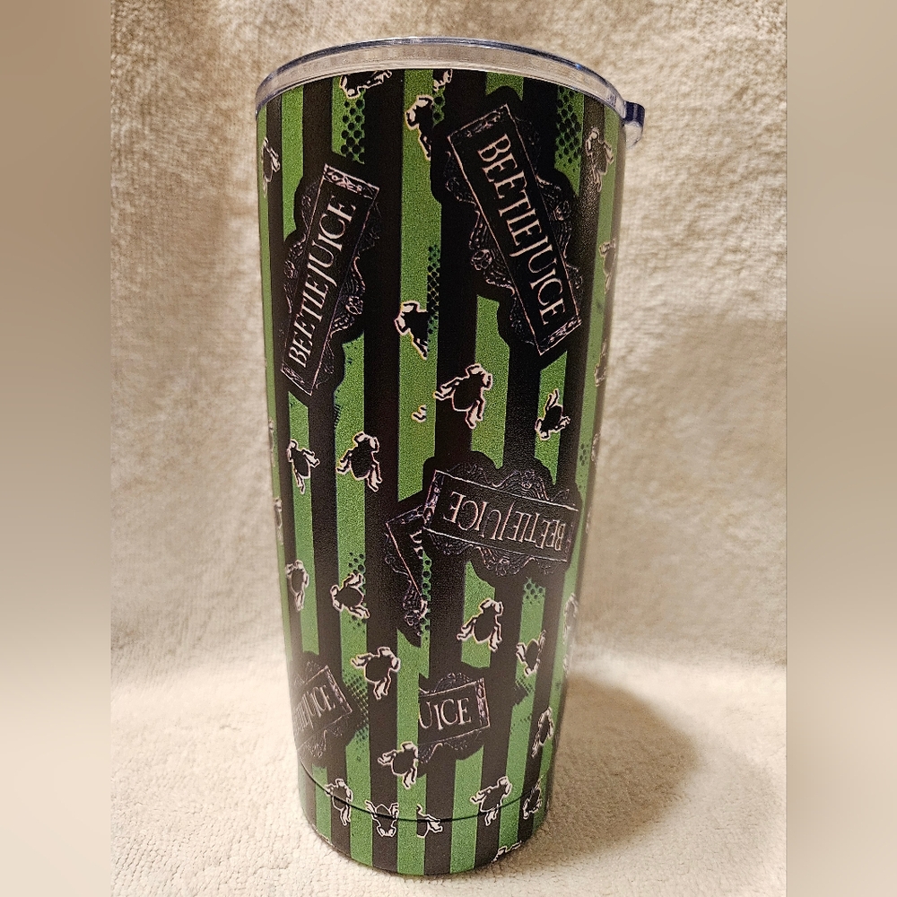 Beetlejuice Green & Black 20oz Tumbler